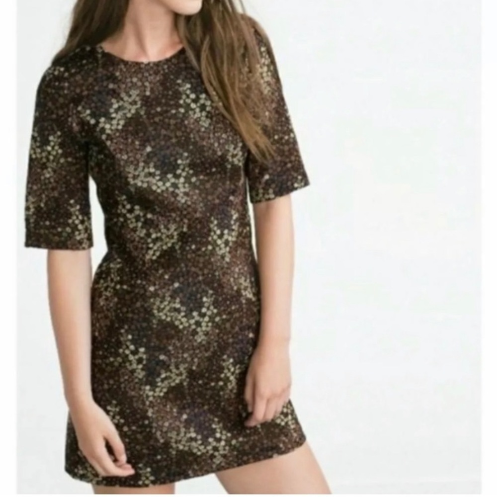 Zara Trafaluc woven floral mini dress‎ size small